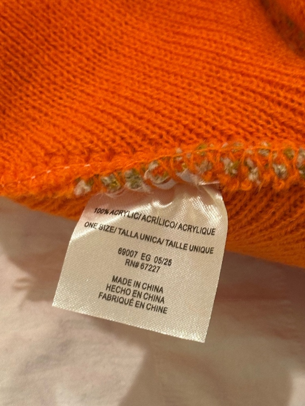 Men's T.E.K. Insulated Thermal Cuffed Beanie Knit Orange Hunting Winter Hat NWT - Picture 6 of 6